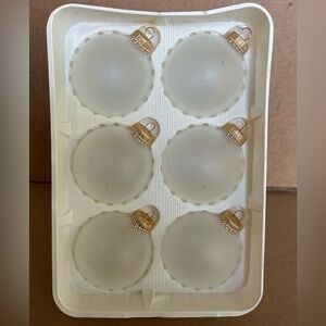 Small frosted glass ornaments